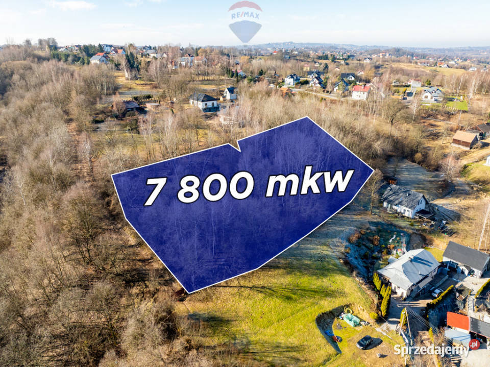 Budowlana działka w Golkowicah 7800m2 małopolskie Golkowice sprzedam