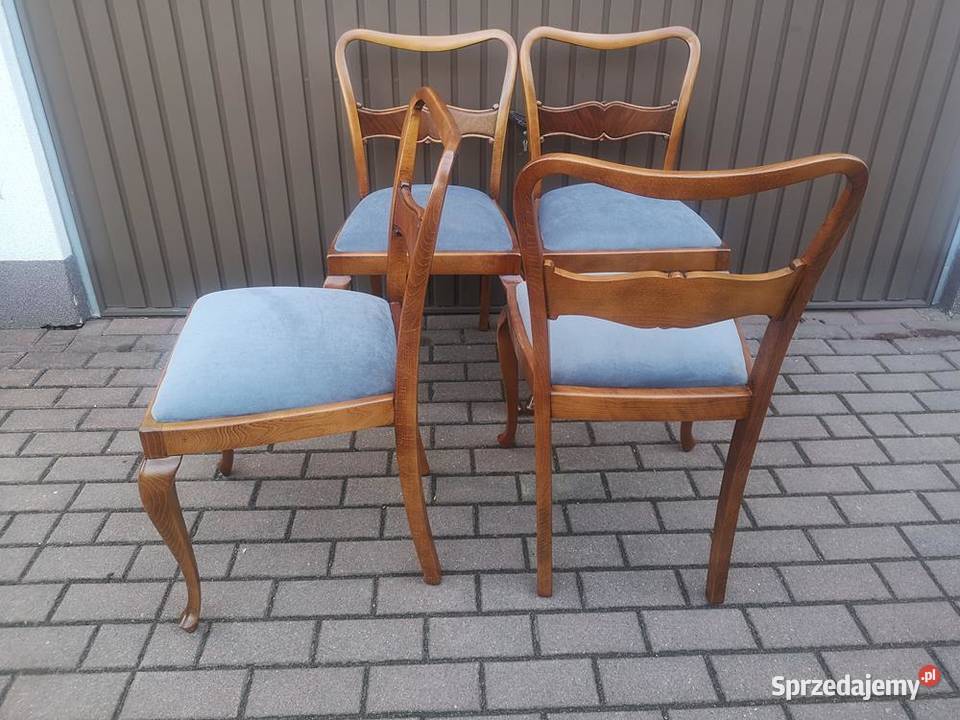 Krzesła 4 Sztuki ARTDECO Stare Antyk Komplet wielkopolskie