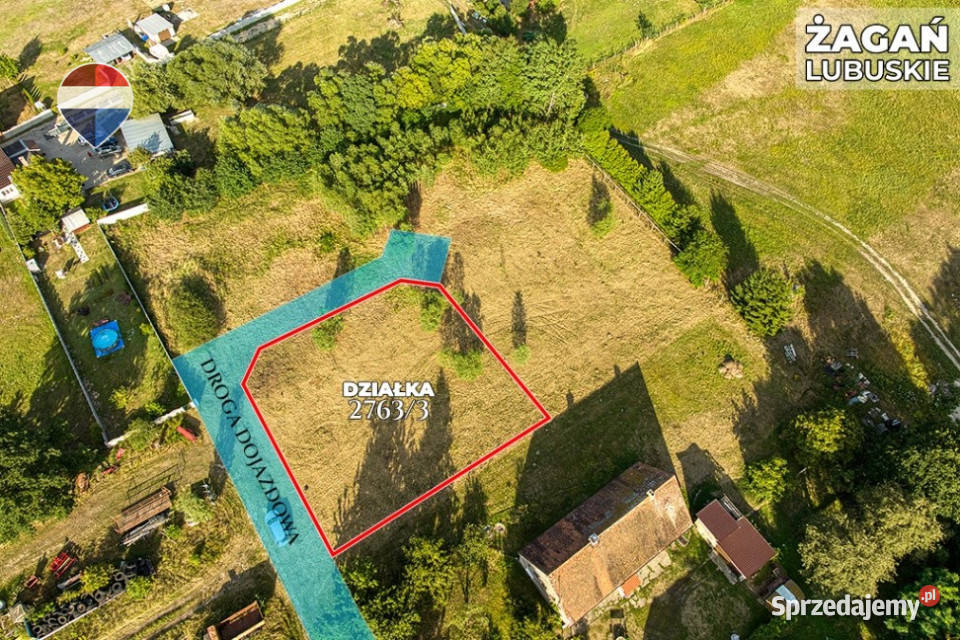 Na sprzedaż działka 1065 m Oś Moczyń Żagań lubuskie sprzedam