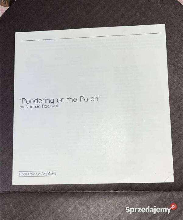 Talerz kolekcjonerski Pandering on the porch Gdańsk