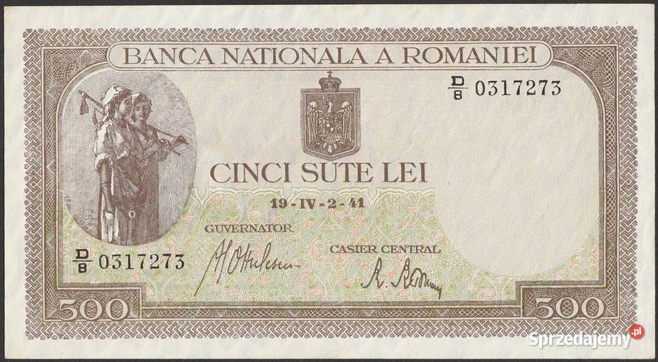 Rumunia 500 lei 1941 zamek Peles stan 12 D8 łódzkie