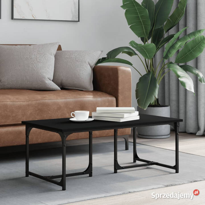 Stolik kawowy czarny 90x50x35 materiał Warszawa sprzedam