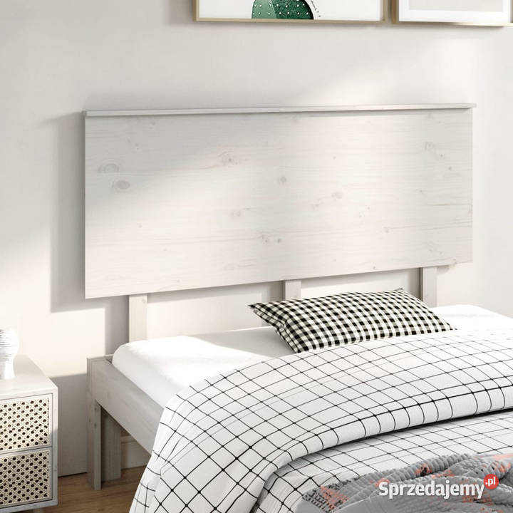 Wezgłowie łóżka białe 144x6x825 lite drewno Warszawa sprzedam