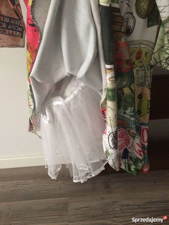 Sukienka firmy By o lala z motywem gazety Katowice sprzedam