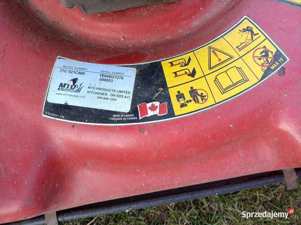 11c021c500 yard machines mtd kosiarka kanadyjska Zbylitowska Góra