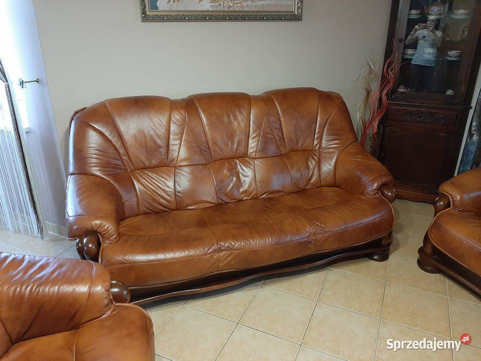 Wypoczynek skórzany komplet 321 Dominów sprzedam