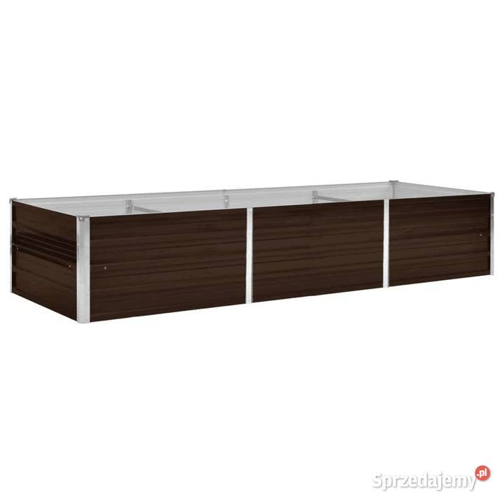 vidaXL Podwyższona donica brązowa 240x80x45 mazowieckie Warszawa