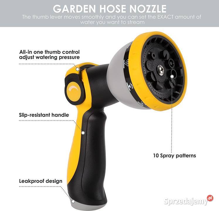 WĄŻ OGRODOWY ROZCIĄGLIWY 15m PISTOLET ZŁĄCZKI Zamość
