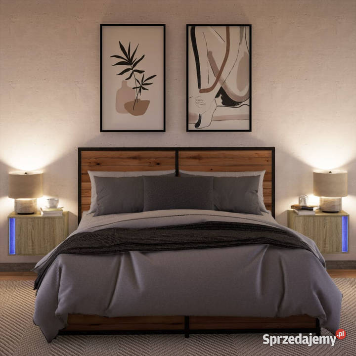 Wiszące szafki nocne z LED 2 dąb sonoma WM852094 Warszawa