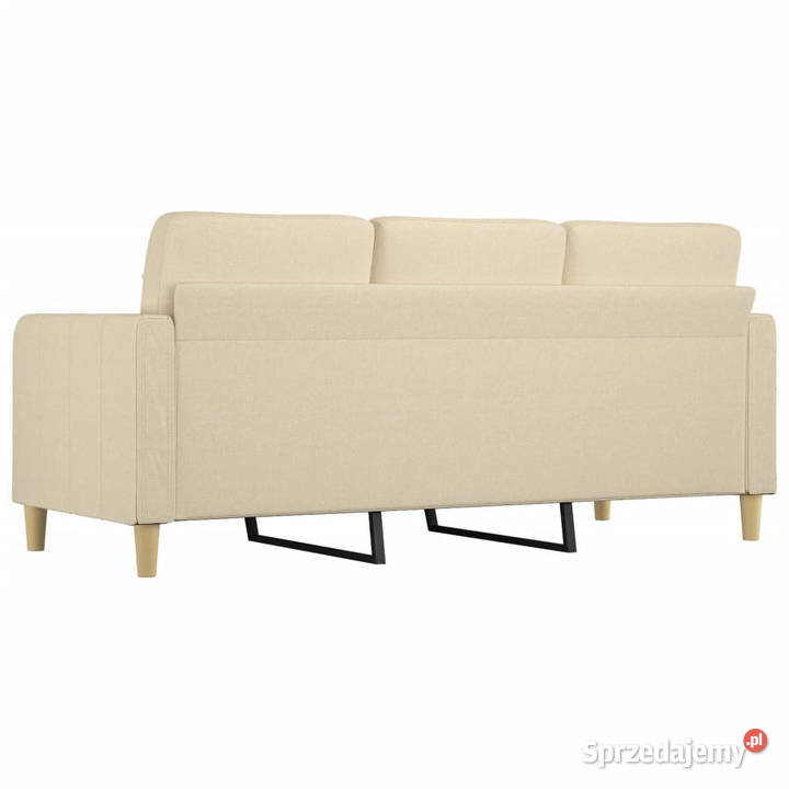 3osobowa sofa kremowa 180 tapicerowana tkaniną mazowieckie Warszawa sprzedam