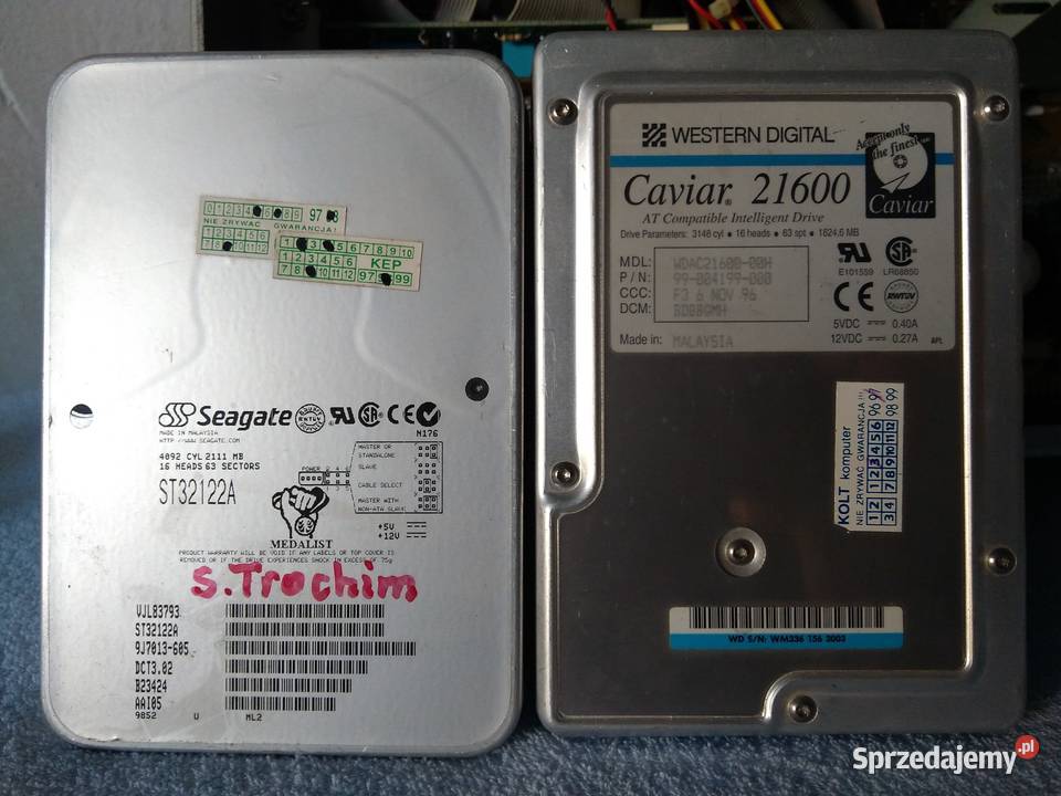 Stary PC Pentium 486 Seagate ST32122A 2gb Caviar mazowieckie Warszawa sprzedam