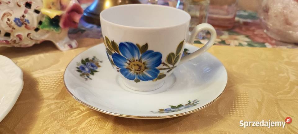 Filiżanka niebieski kwiat porcelana Bavaria