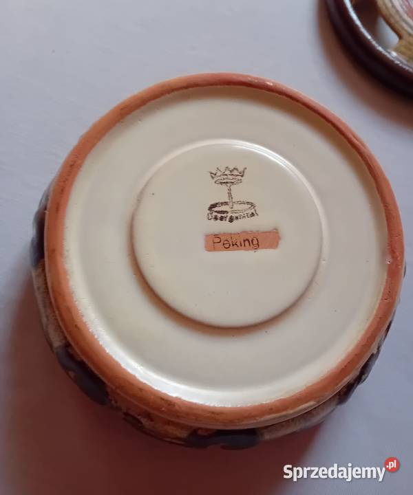 Ceramiczny podgrzewacz Grafenroda sygnatura z wielkopolskie Koźminek