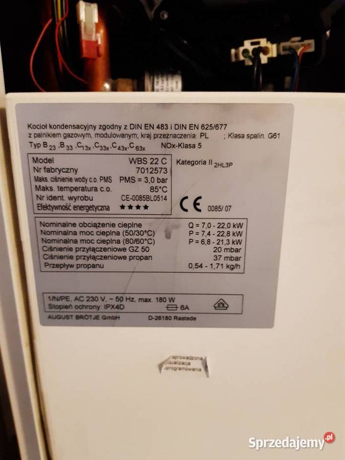Gazowy kocioł kondensacyjny Brotje kujawsko-pomorskie Świecie