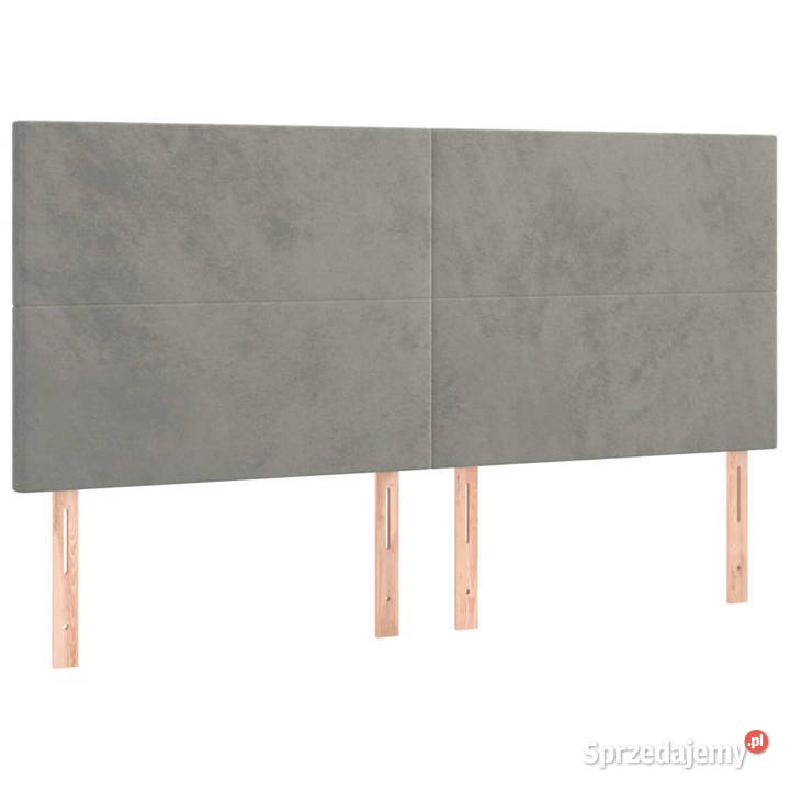 Zagłówki do łóżka 4 jasnoszary 90x5x7888 aksamit Warszawa