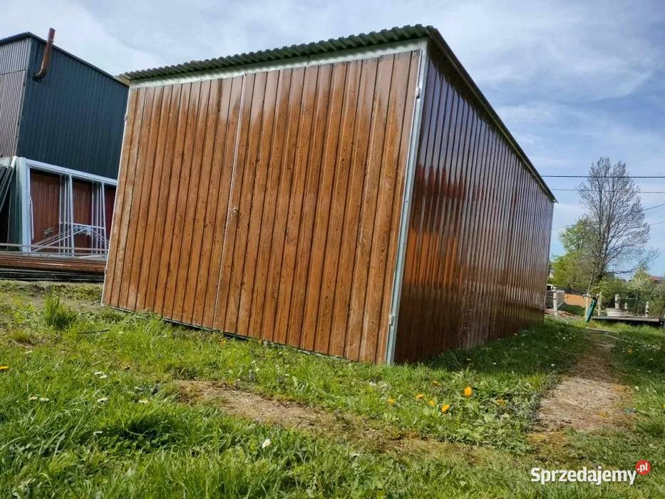 Garaż Blaszany DREWNOPODOBNY 3x5 NISKA Blaszak Łódź