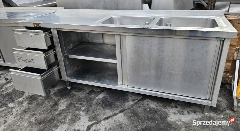 Zlew 2komorowy 207x60x85 komora 50x40x25 498 Krotoszyn