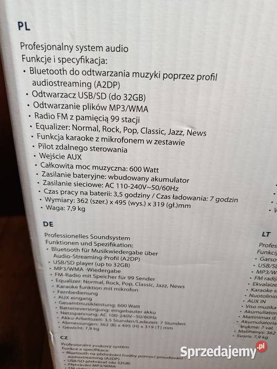 głośnik blaupunkt pa10 power audio 600w