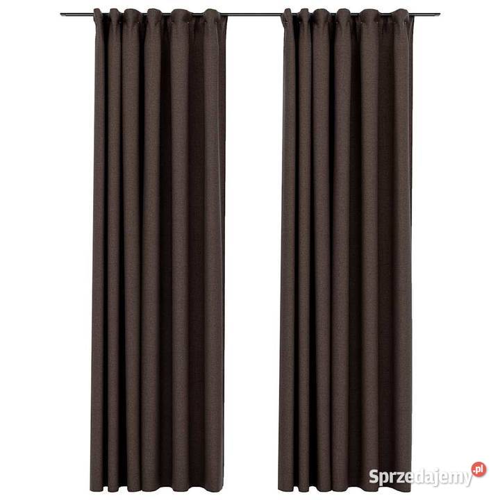 vidaXL Zasłony stylizowane na lniane 2 sprzedam