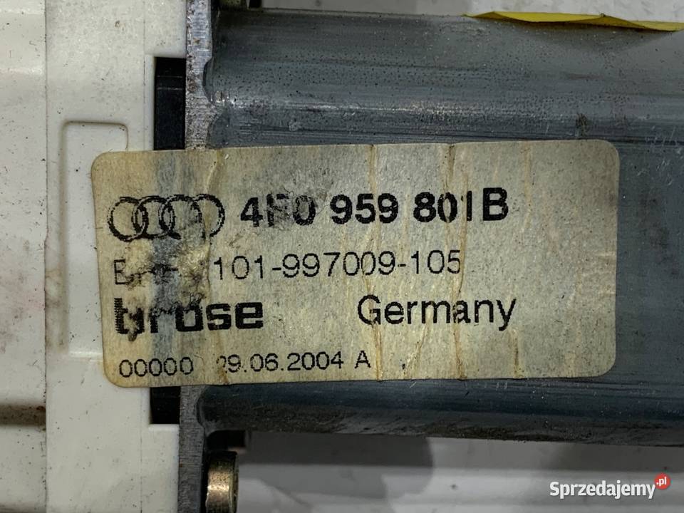 PODNOŚNIK SZYBY LEWY PRZÓD AUDI A6 C6 4F0959801B podkarpackie