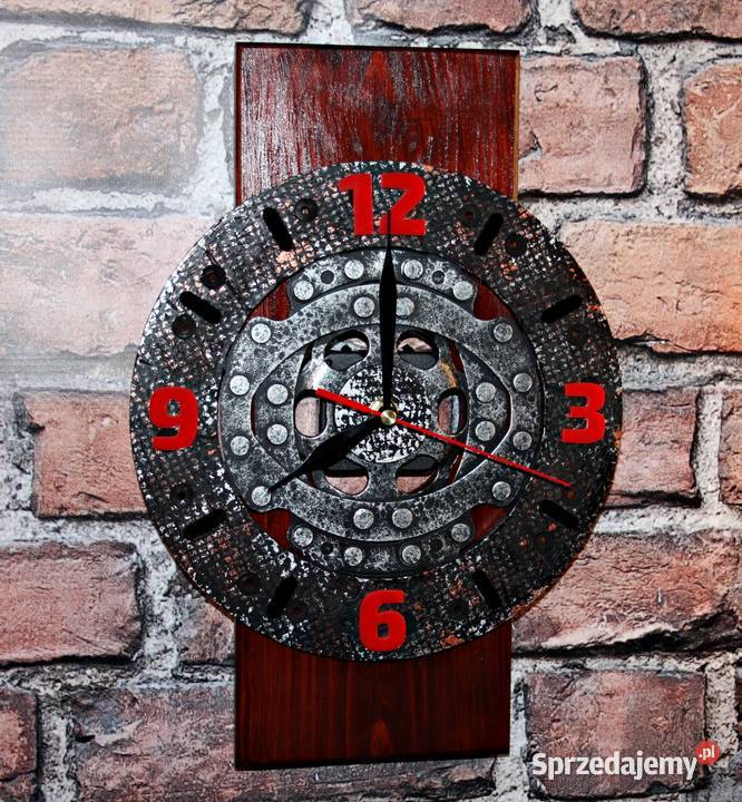 Zegar loft Metal Drewno Scrap metal Art Dębica
