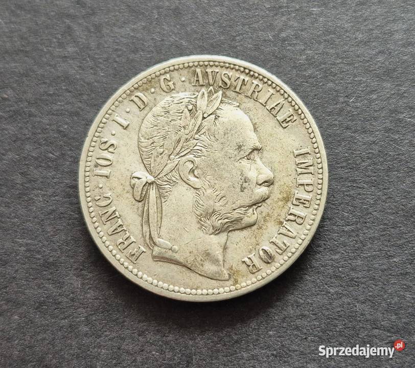71 AUSTRIA srebro 1 Floren 1879 r Numizmatyka łódzkie Wola Kruszyńska