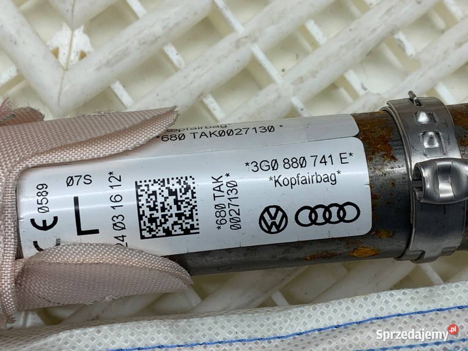 KOKPIT PODUSZKI KURTYNY KOMPLET VW PASSAT B8