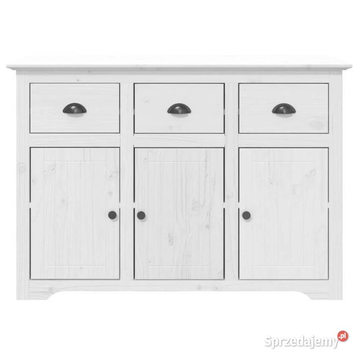 Komoda BODO biała 1155x44x80 lite drewno sosnowe