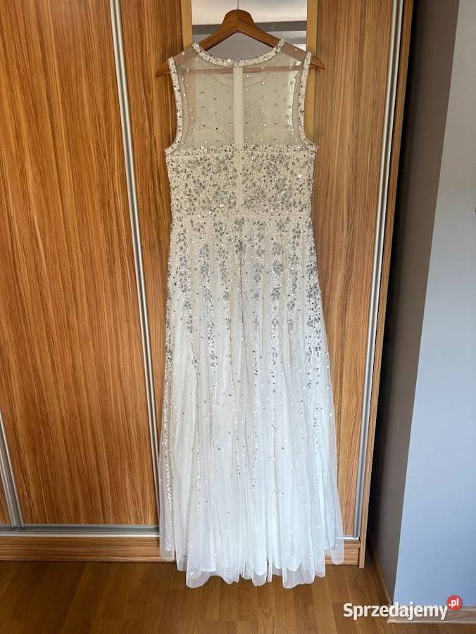 Suknia ślubna bez rękawów z cekinami Lade Beads Inny wzór Kalwaria Zebrzydowska sprzedam