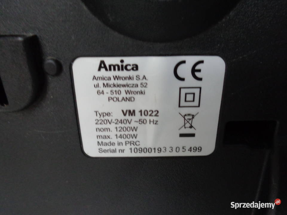 Odkurzacz AMICA NIMIS VM1022 moc 1400W Gdańsk