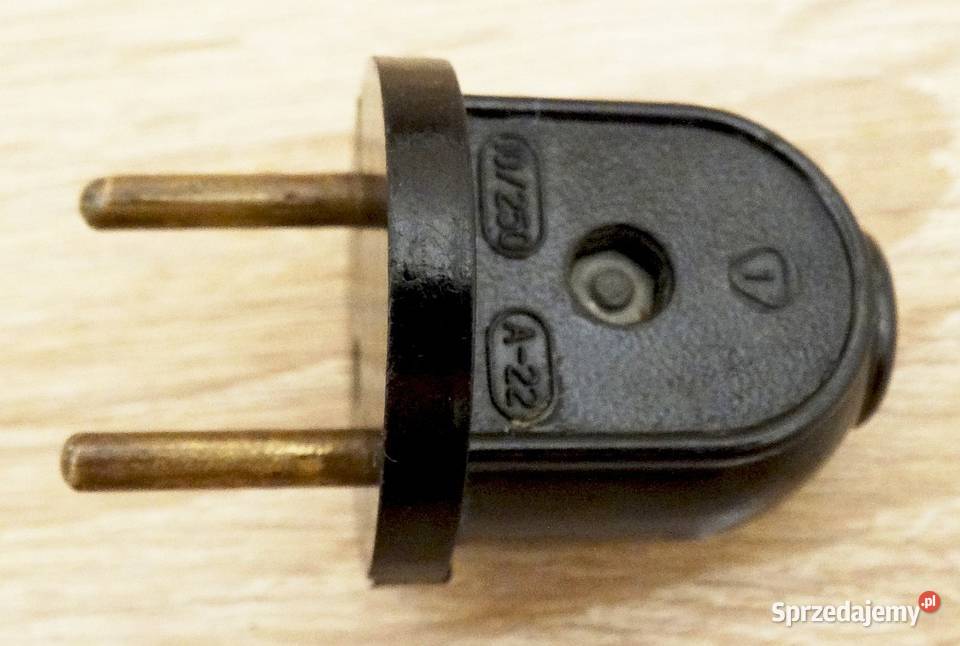 Wtyk wtyczka sieciowa bakelitowa KWE W9 A22 10 A Gliwice