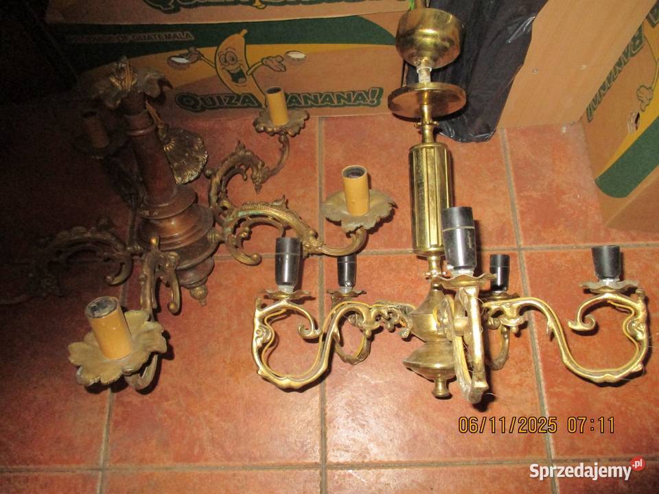 stare żyrandole mosiężne Toruń