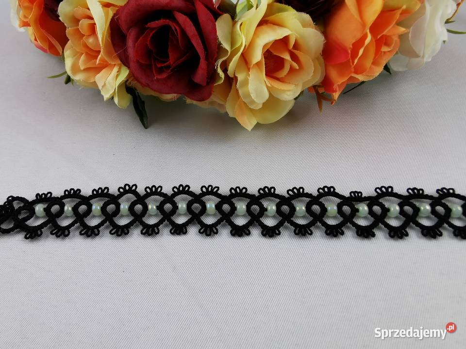 Bransoletka frywolitkowa Wiśniowa