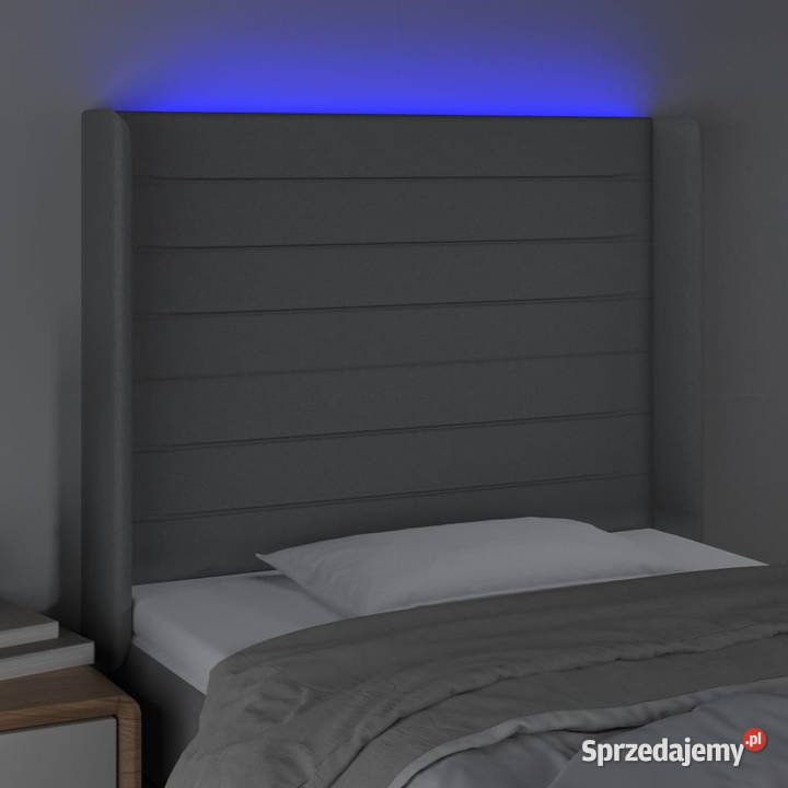 Zagłówek do łóżka z LED jasnoszary 103x16x118128 Warszawa sprzedam
