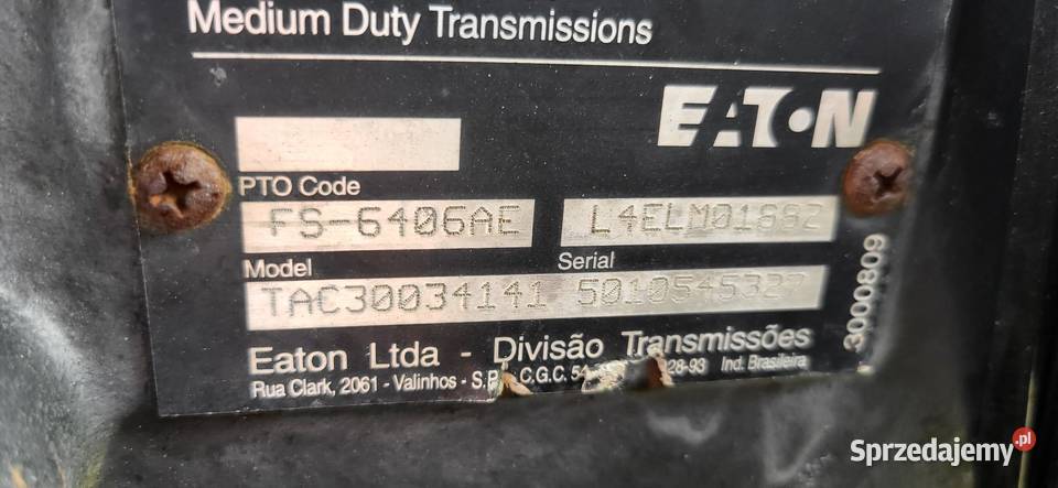 SKRZYNIA BIEGÓW RENAULT EATON FS6406AE NA CZĘŚCI Mojusz