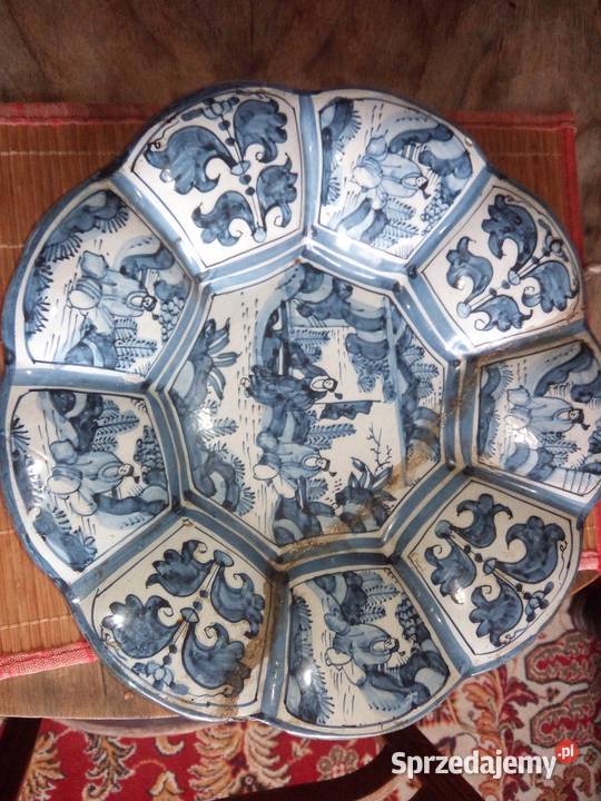 Chińska porcelana okres błękitny Ming klejona