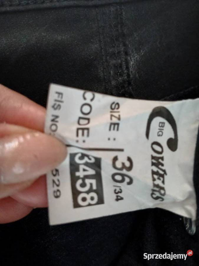 Oryginalne czarne męskie spodnie COWERS 3634 Rozmiar XL wielkopolskie Poznań