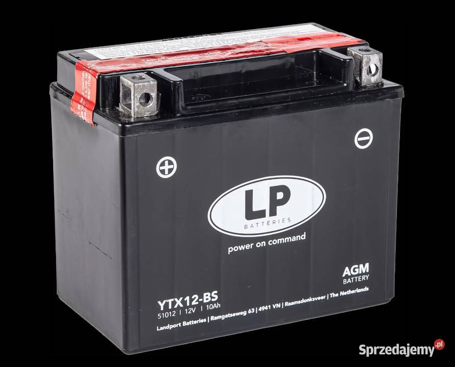 Akumulator motocyklowy Landport YTX12BS 12V 10Ah Kalisz