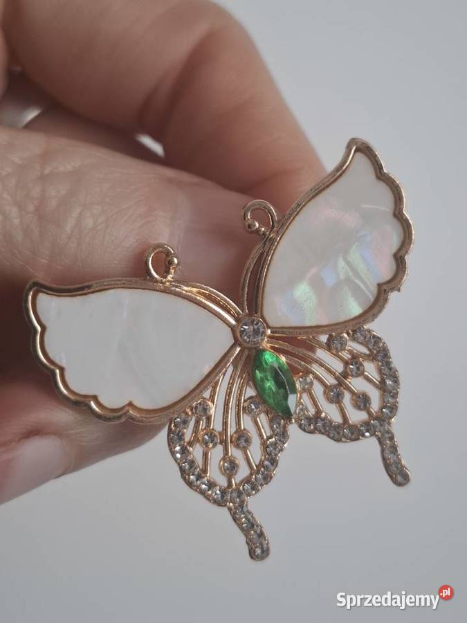 Piękna elegancka broszka motyl Broszki Wąbrzeźno