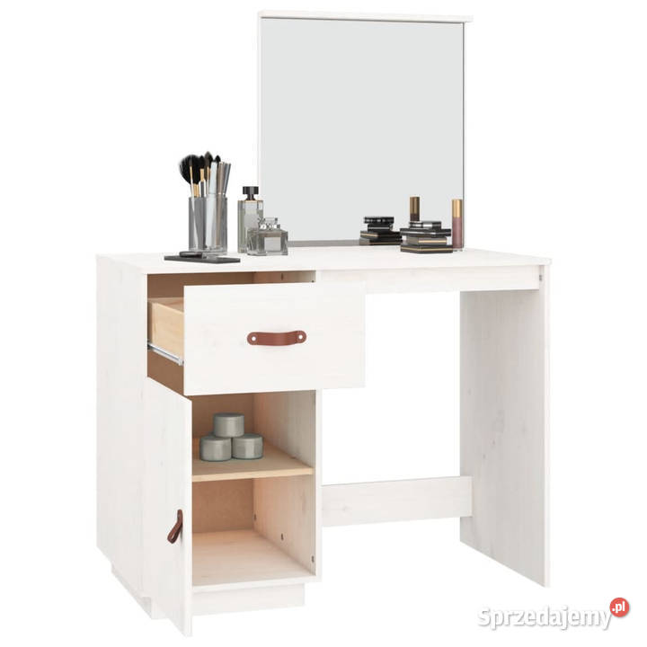 Toaletka biała 95x50x134 lite drewno sosnowe Toaletki Meble Warszawa