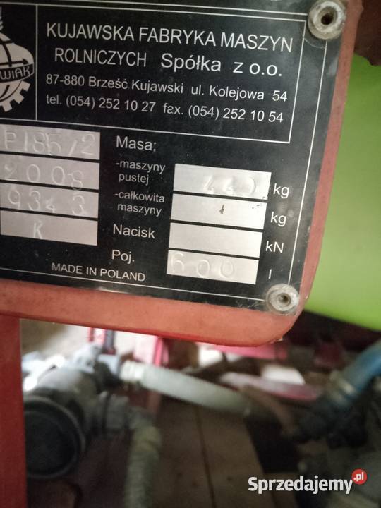 Opryskiwacz Krukowiak 600l Krukowiak świętokrzyskie Bieliny