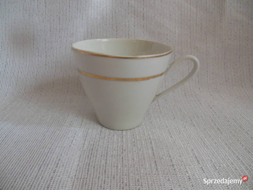 Filiżanka biała złocenia Ćmielów PRL Kielce sprzedam