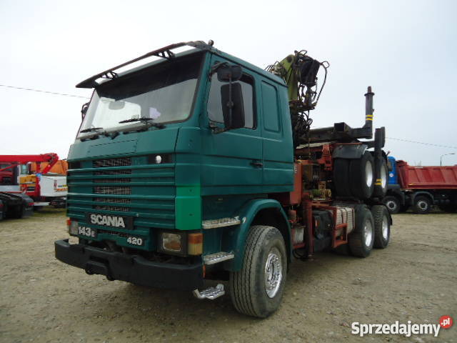 SCANIA 143E 420 6x4 wózek do dłużycy do drewna Samochody ciężarowe Turek
