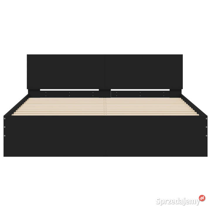 Rama łóżka z wezgłowiem czarna 140x200 WM3207484 mazowieckie