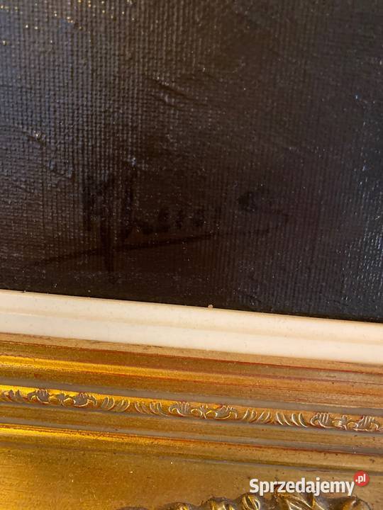 Portret Żyda na płótnie stara rzeźbiona Bystrzyca Kłodzka