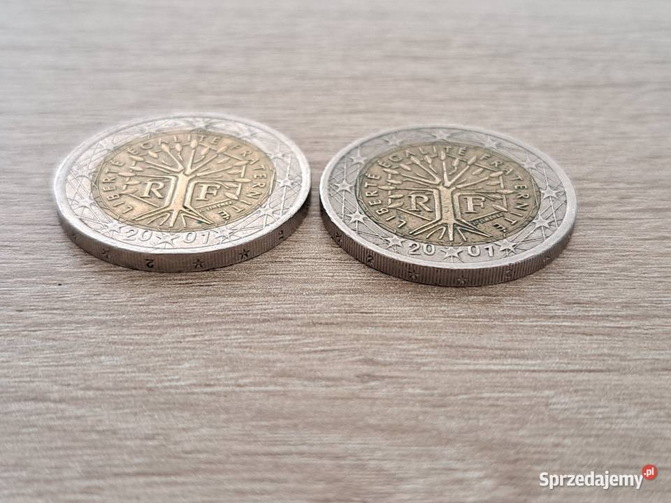 Poszukiwane Monety 2 Euro z 2001 dwie sztuki mazowieckie Radom