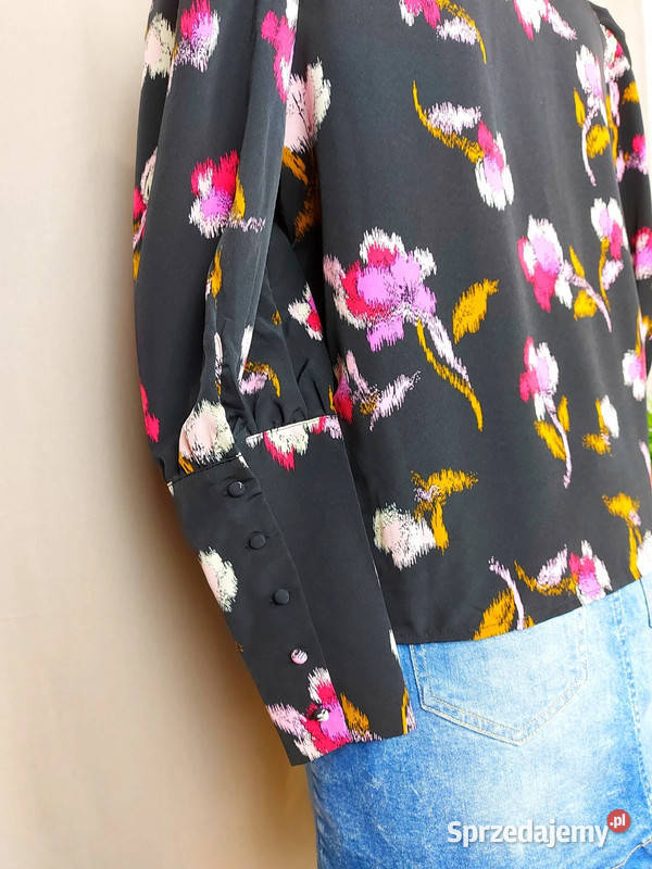 Nowa koszula długi rękaw w kwiaty na guziki łódzkie Złoczew