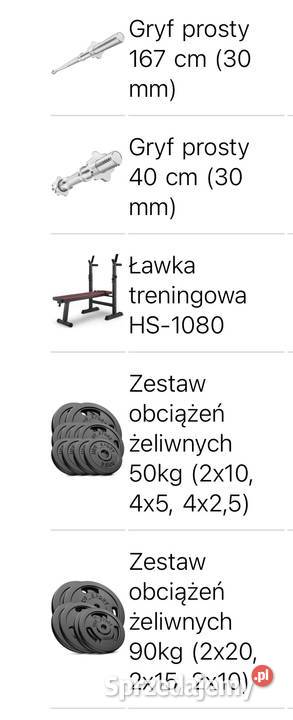 Siłownia 140 obciążenia ławka Sterdyń