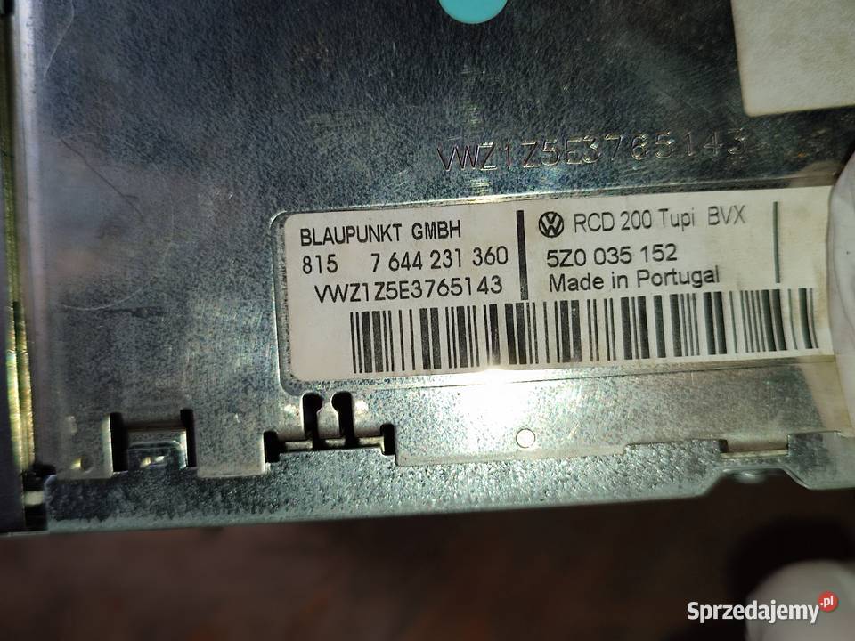 RADIO RDC 200 VW VOLKSWAGEN skoda Kotomierz
