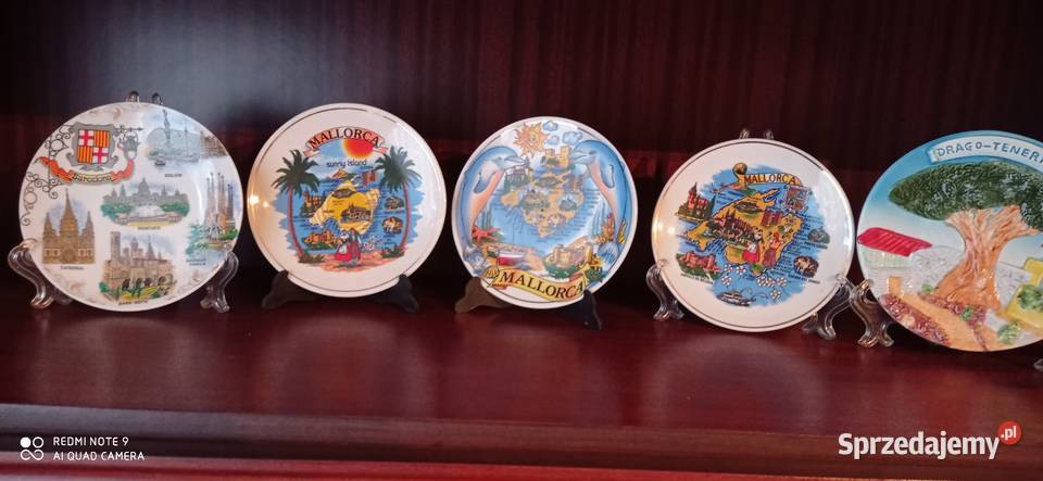 Komplet ozdobnych talerzyków z Hiszpanii Warszawa